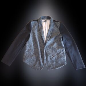 Ann Taylor Women’s Blazer Size 14 Gray/Black Wool Blend  Jacket